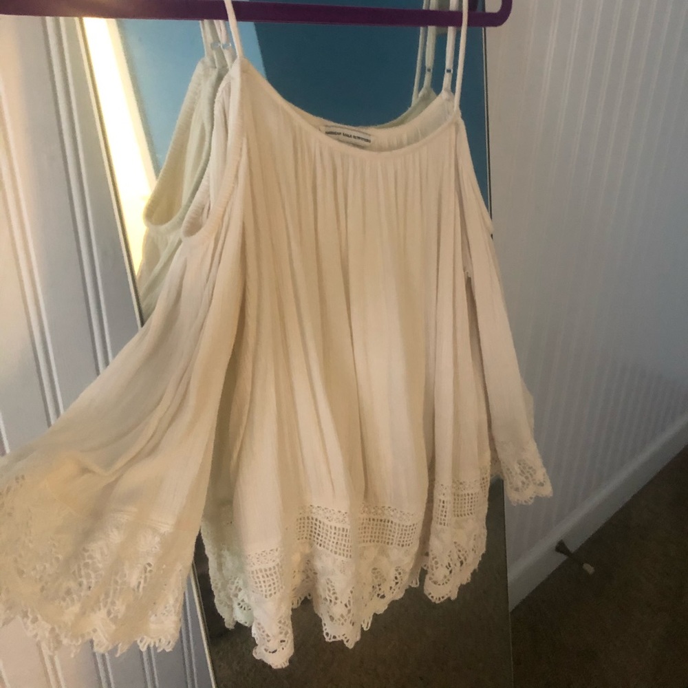 White Flowy Top!!